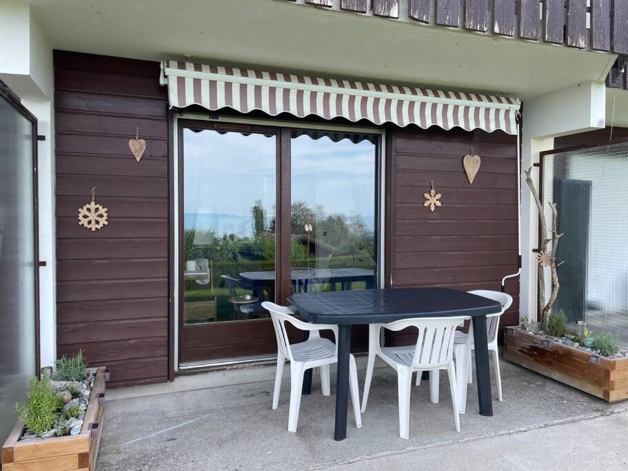 Studio Myrtilles Du Leman Vue Sur Lac Et Montagne Thollon-les-Memises Exterior photo